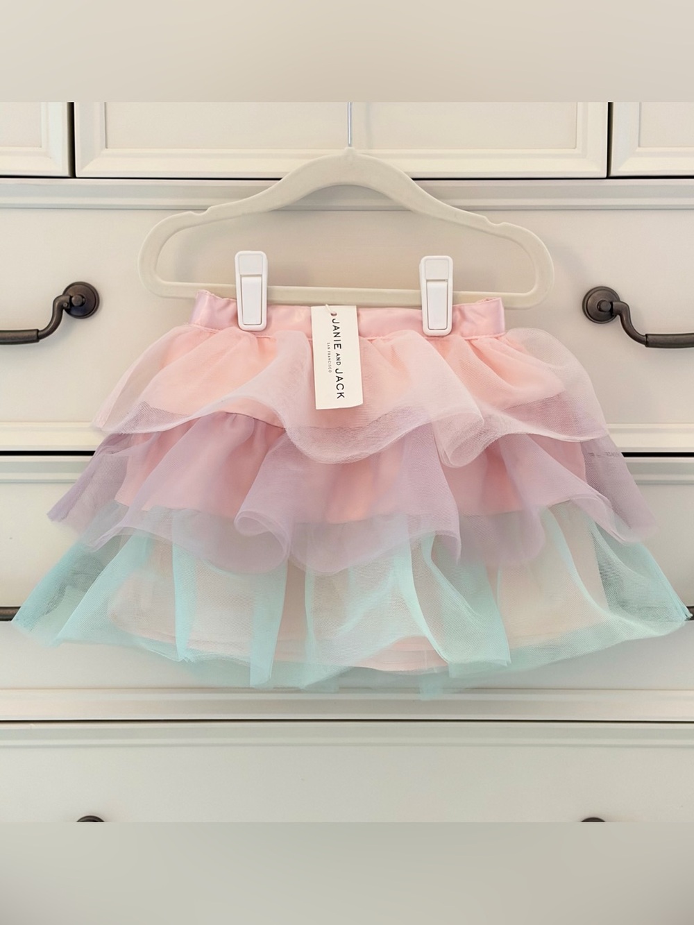 NWT Janie and Jack Pastel Tiered Tulle Skirt Size 12-18 Months